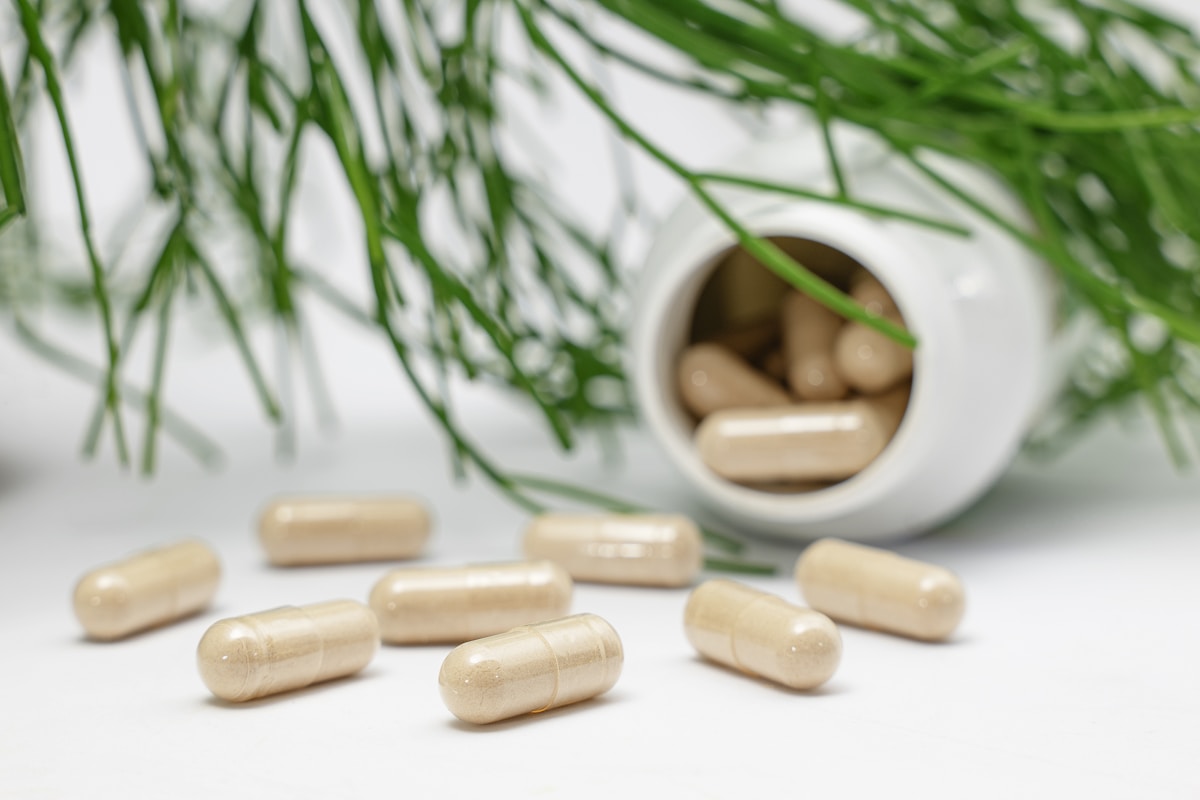 Supplement capsule representing CBD isolate product format