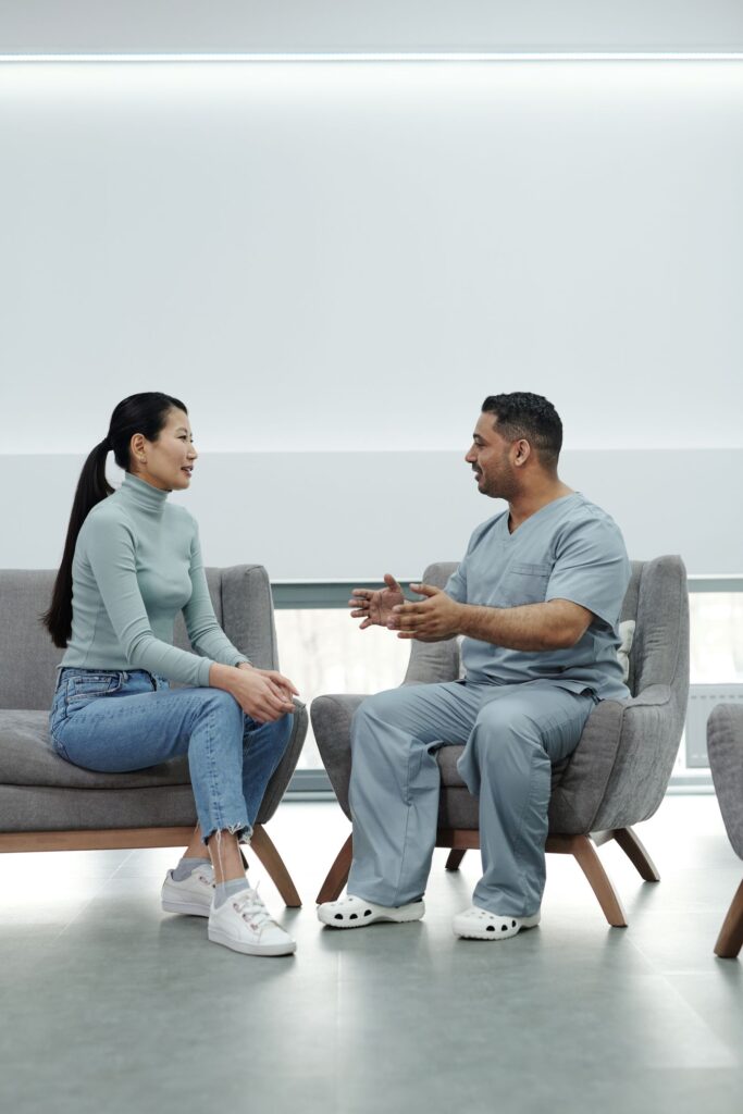 Doctor and patient discussing CBD use during a consultation