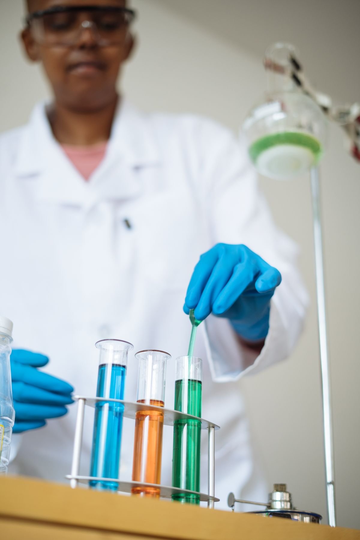 Laboratory technician testing reagents for a Certificate of Analysis