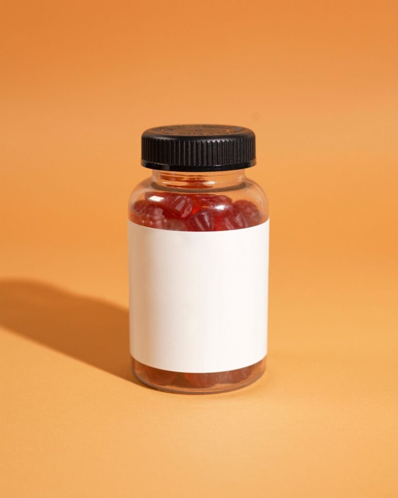 Bottle of full-spectrum hemp gummies for Canadian buyers